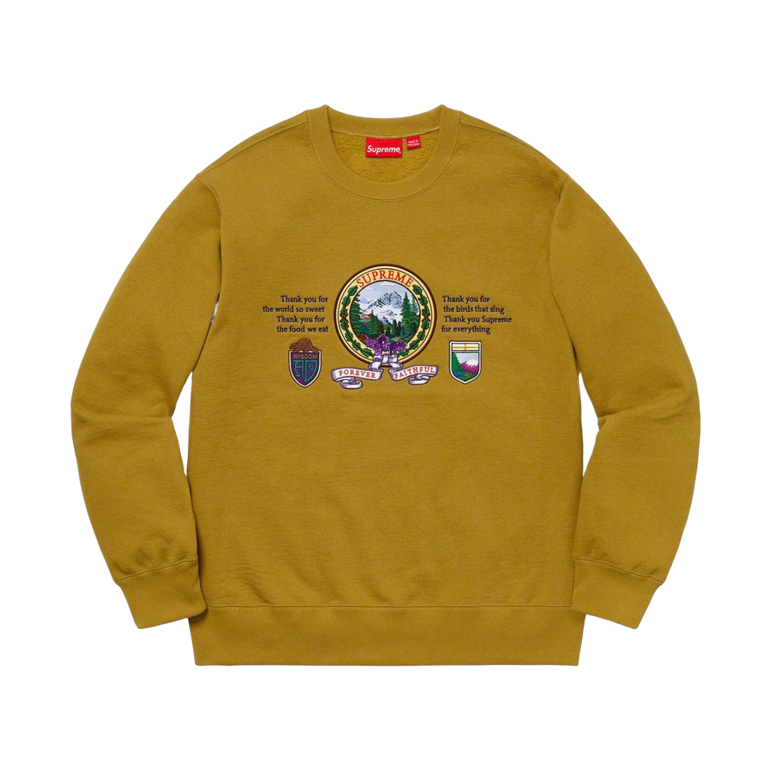 슈프림 마운틴 크루넥 다크 머스타드 - 19FW(Supreme Mountain Crewneck Dark Mustard - 19FW) - 1