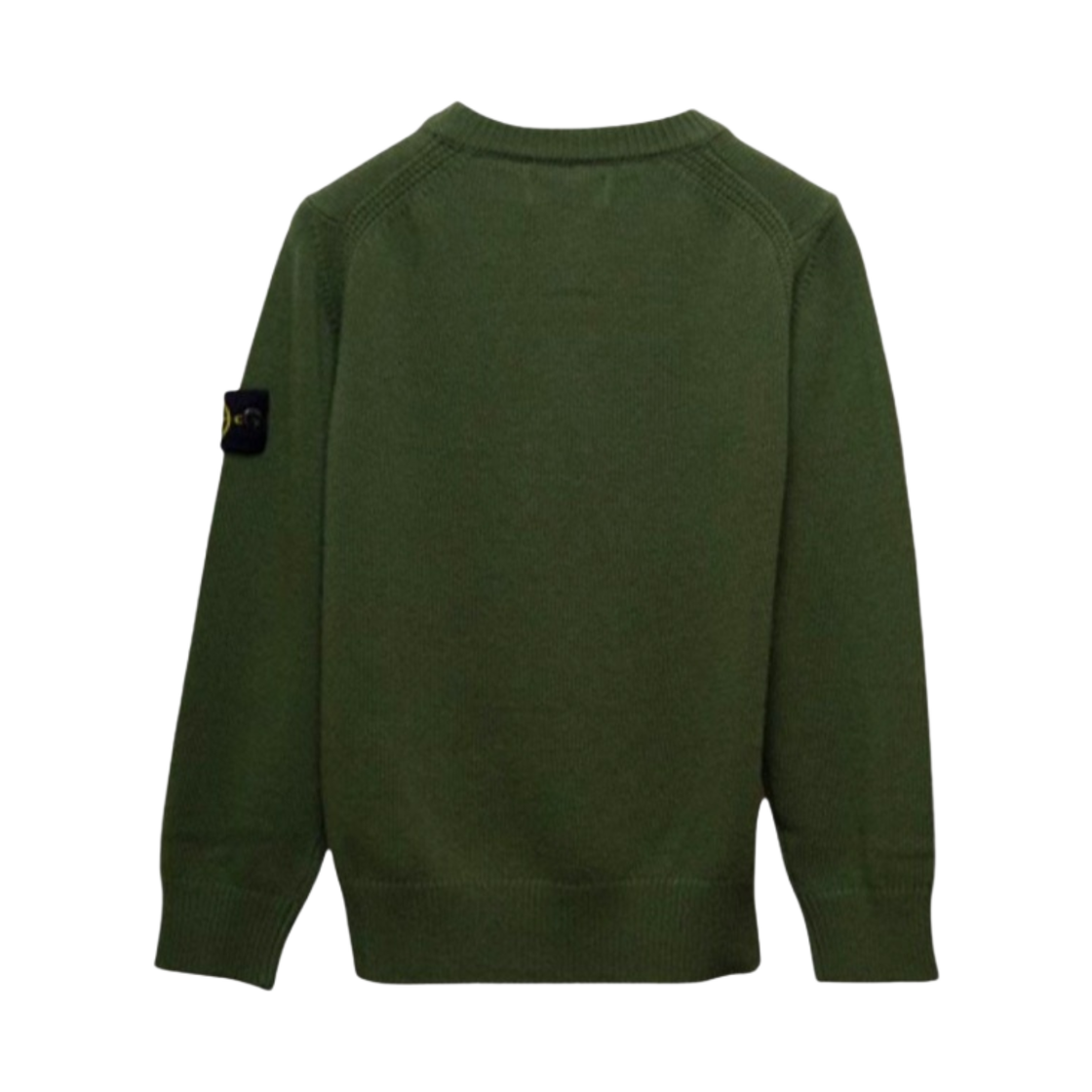 (키즈) 스톤 아일랜드 502A1 스타킹 스티치 캐시미어 울 크루넥 니트 올리브 그린 - 22FW((Kids) Stone Island 502A1 Stocking Stitch Cashmere Wool Crewneck Knit Olive Green - 22FW) - 2
