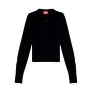(W) Diesel M-Areesax Wool and Cashmere Top Black