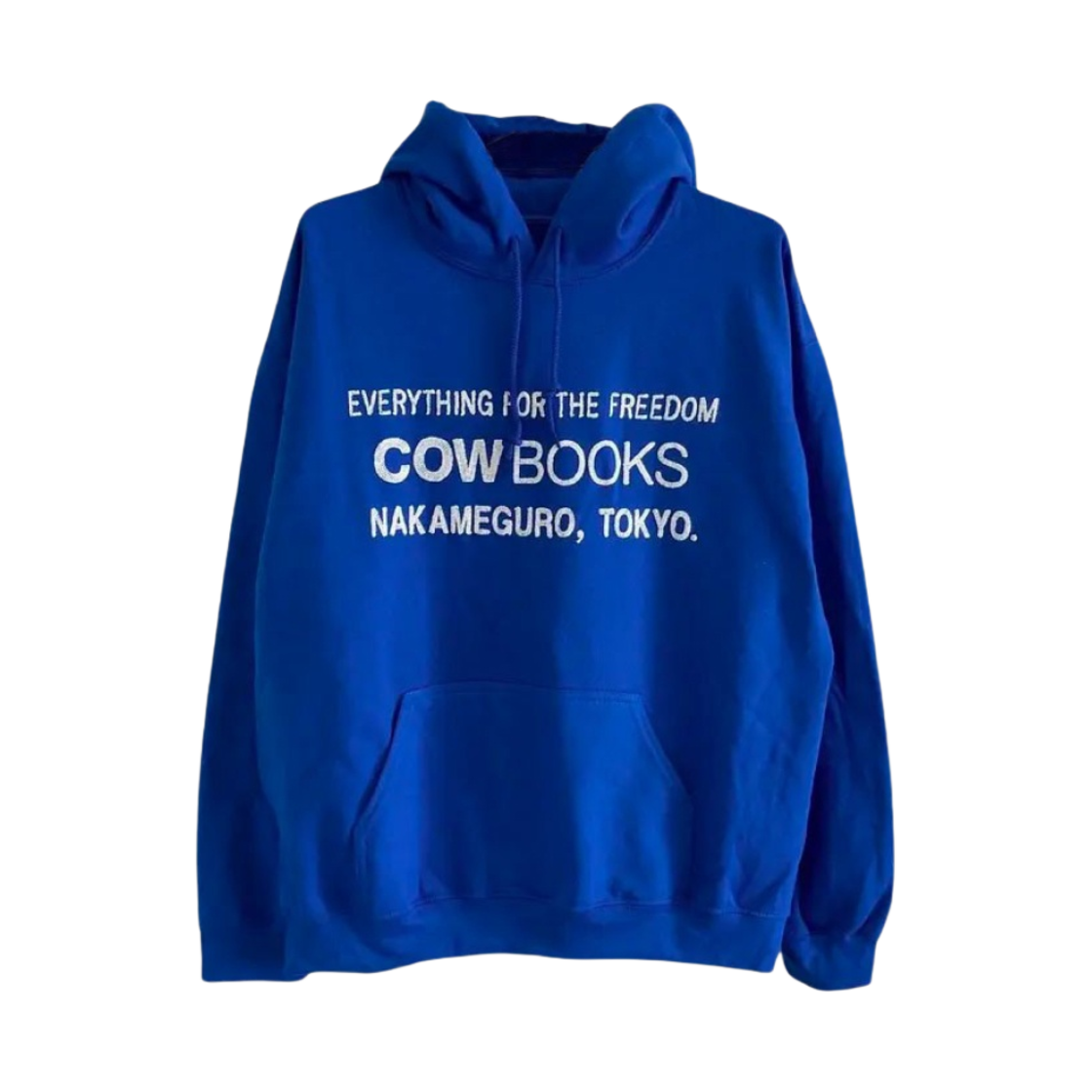 카우북스 북 벤더 후드 로얄 블루 화이트(Cow Books Book Vendor Hoodie Royal Blue White)