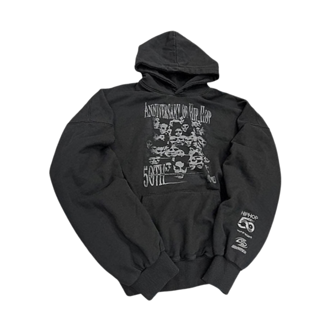 언더마이카 힙합 50주년 기념 오버사이즈 후드 리얼 블랙(Undermycar 50th of Hiphop Anniversary Oversized Hoodie Real Black)