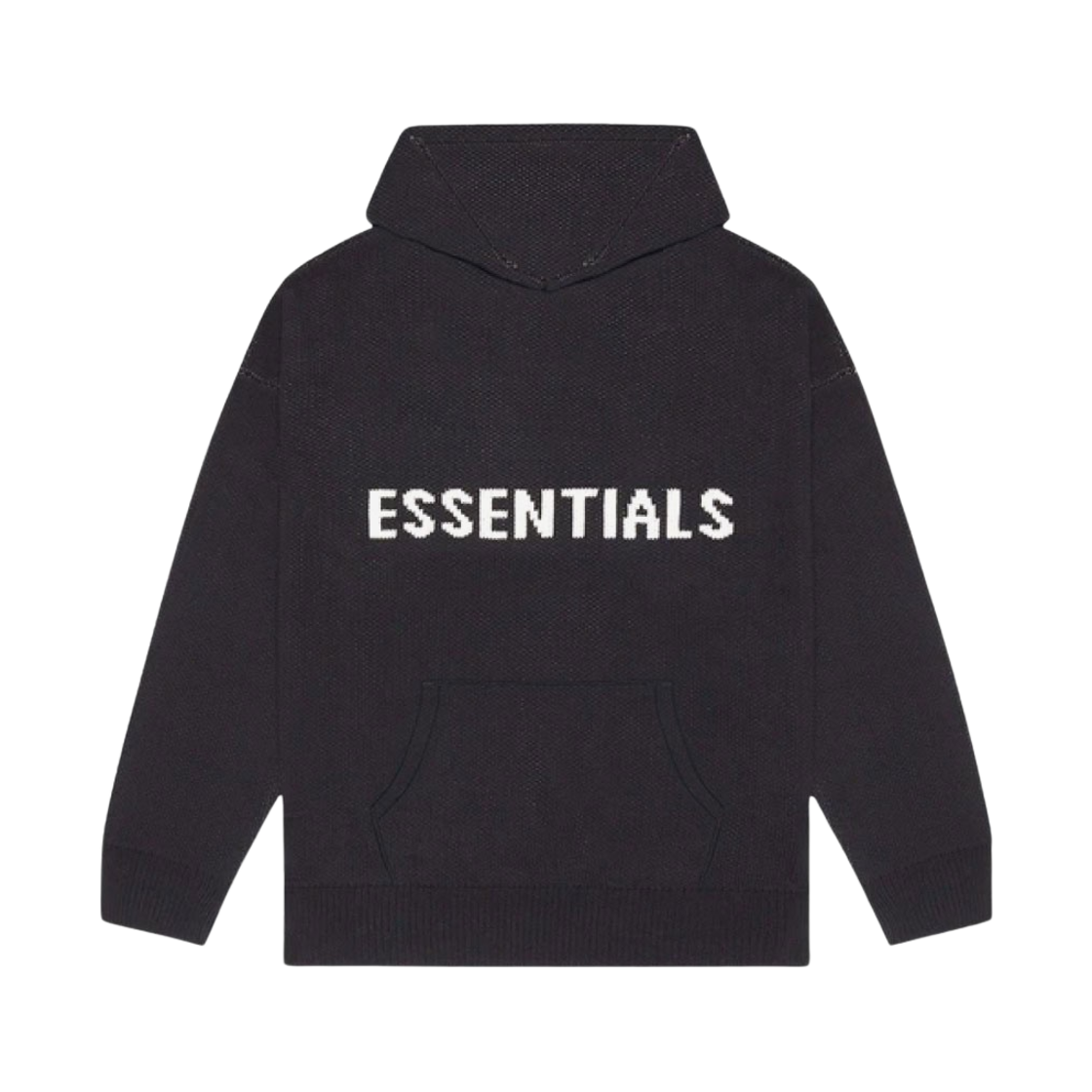 에센셜 니트 후드 블랙 - 20FW