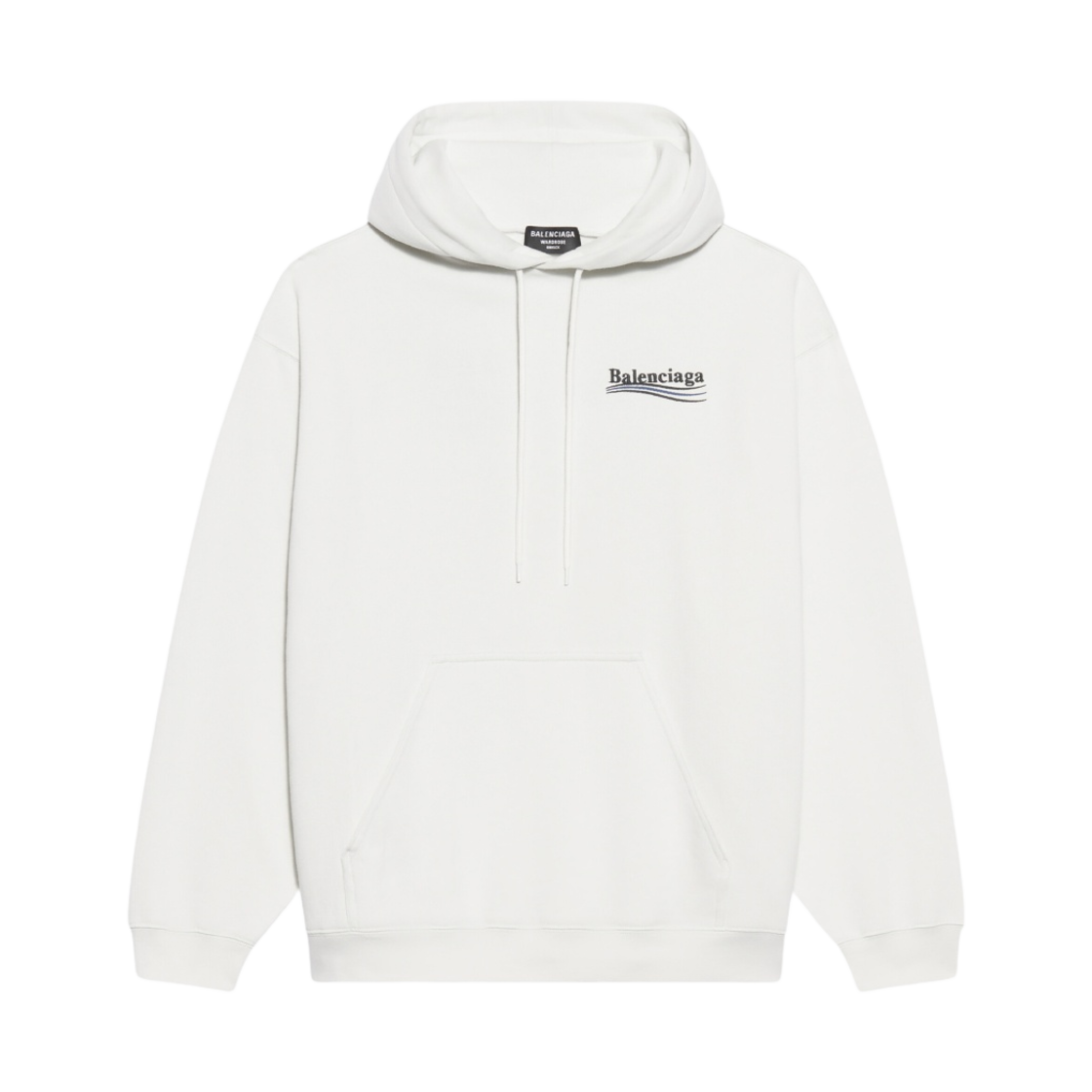 발렌시아가 폴리티컬 캠페인 미디움 핏 후드 화이트(Balenciaga Political Campaign Medium Fit Hoodie White) - 1