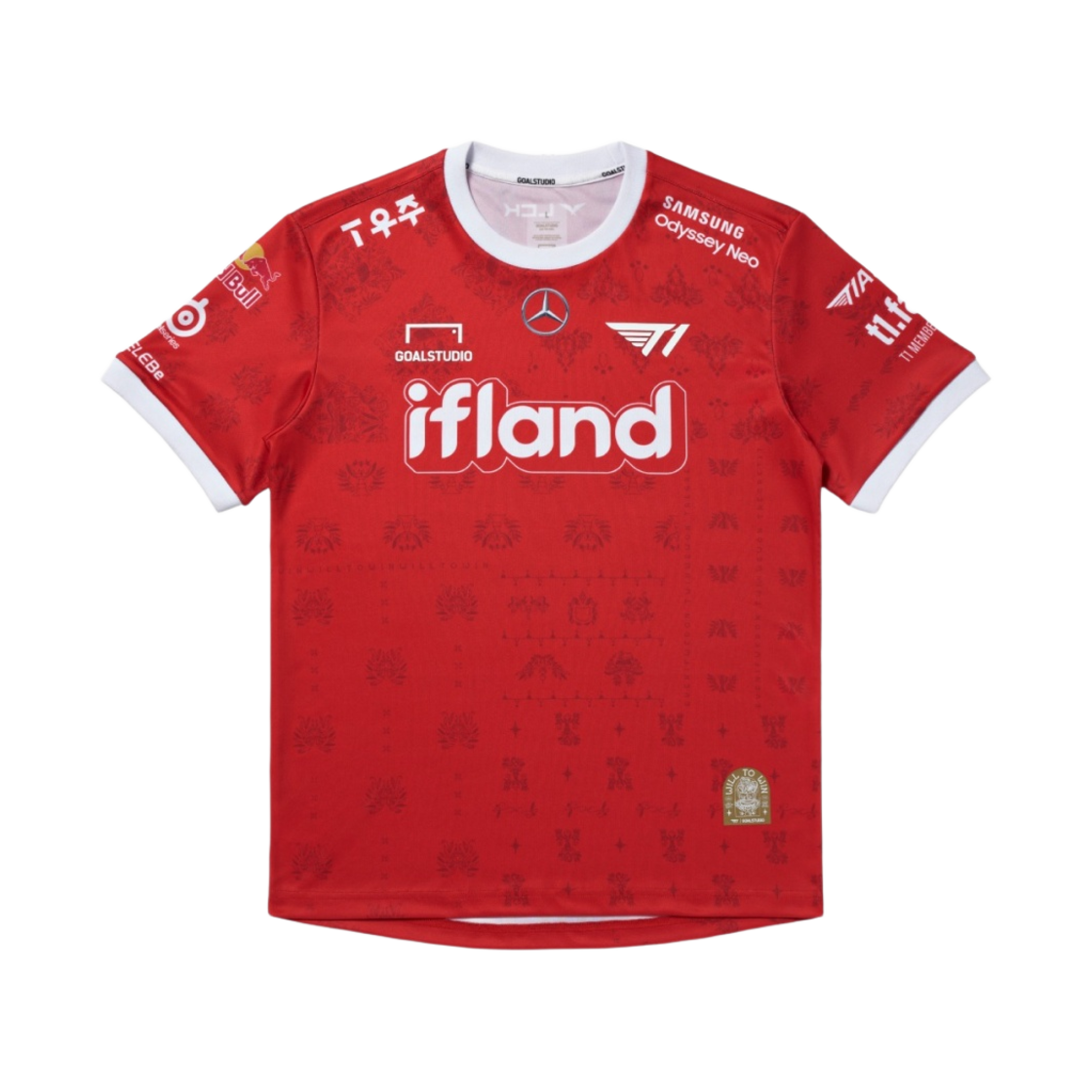 티원 2023 플레이어 게임 어웨이 저지 레드 (논 마킹 버전)(T1 2023 Player Game Away Jersey Red (Non Marking Ver.))