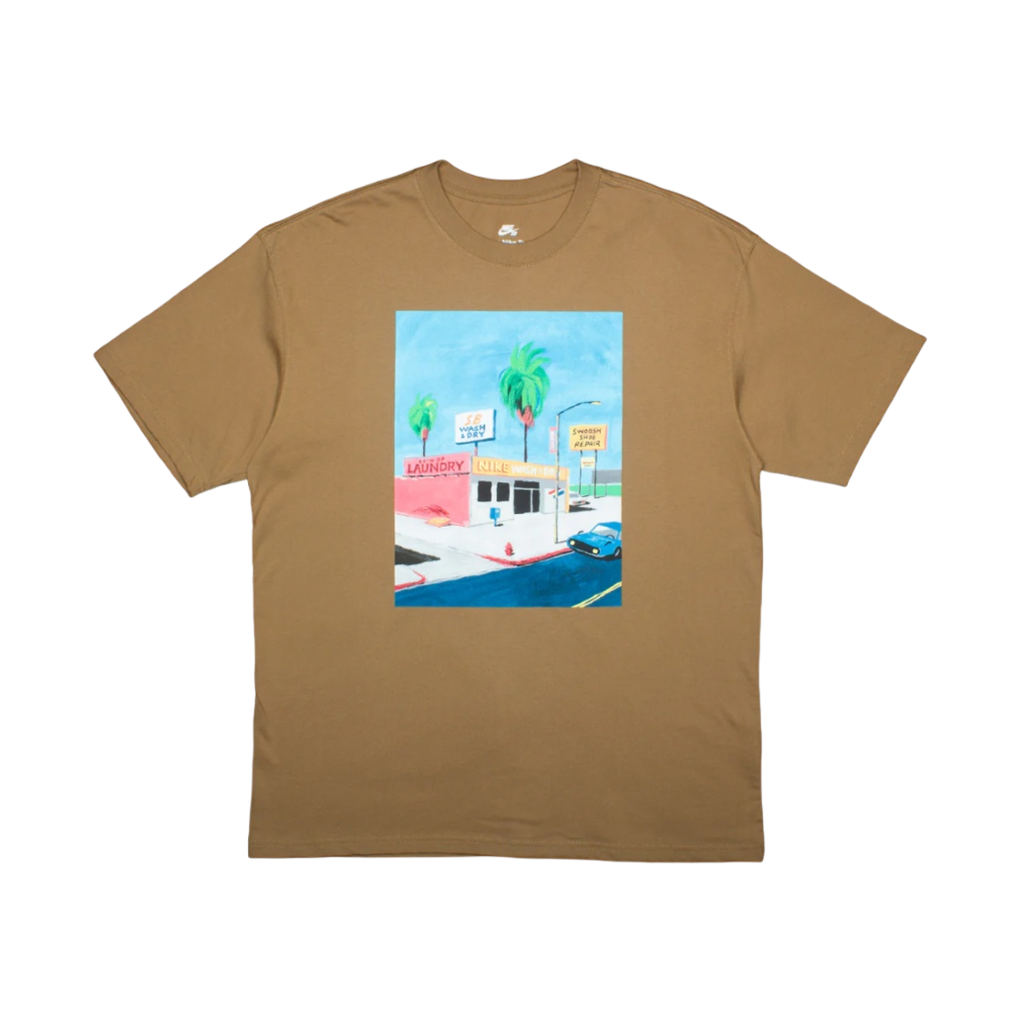 DR7766-258 Nike SB Laundry T-Shirt Dark Driftwood - Asia