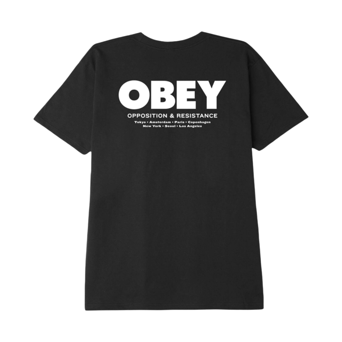 오베이 오퍼지션 & 레지스탕스 클래식 티셔츠 블랙(Obey Opposition & Resistance Classic T-Shirt Black) - 1