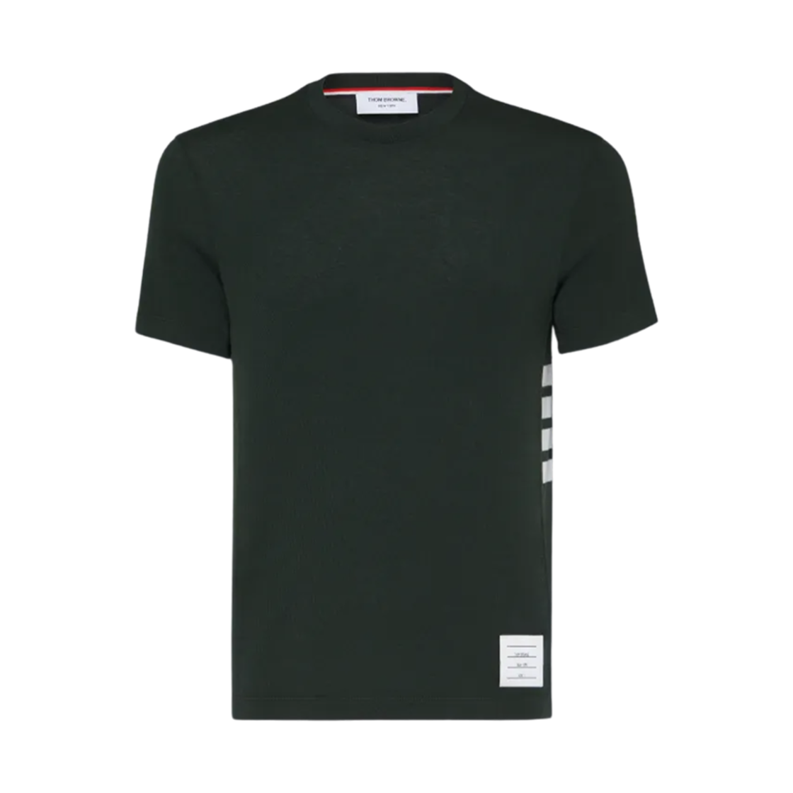MJS219A-J0149-350 Thom Browne Wool Jersey 4-Bar T-Shirt Green - 대표 이미지 #1