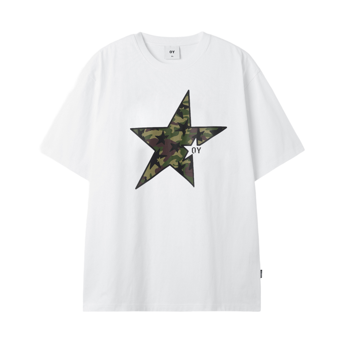 ★OY★CAMO STAR TEE - WHITE★正規品/韓国直送料込/人気 OY/オーワイ』 CAMO STAR TEE/カモスター半袖Tシャツ（Tシャツ