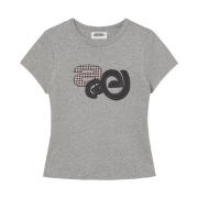 AEAE Applique Logo Tee Melange Grey