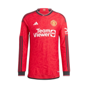 Adidas Manchester United 2023/24 Home Long Sleeve Jersey Team Collegiate Red - US Sizing (Non Marking Ver.)