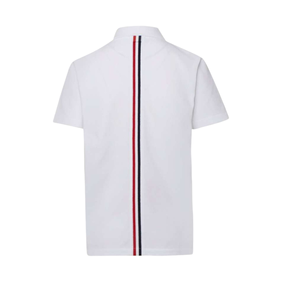 (W) 톰브라운 클래식 피케 센터 백 스트라이프 릴렉스 숏슬리브 폴로 화이트((W) Thom Browne Classic Pique Center Back Stripe Relaxed Fit Short Sleeve Polo White) - 2