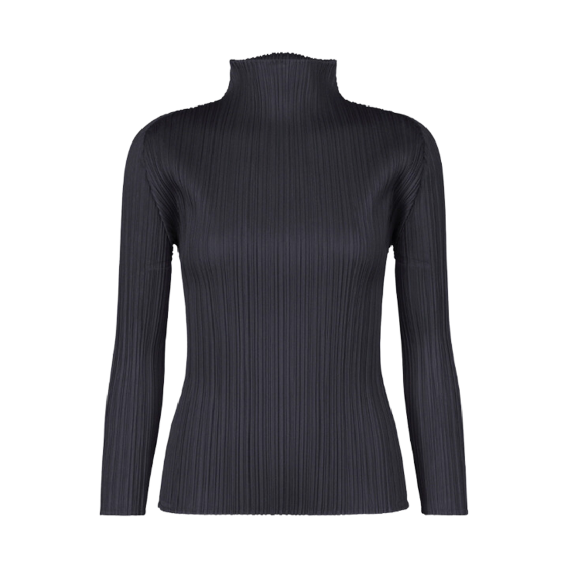 (W) 플리츠 플리즈 이세이 미야케 뉴 컬러풀 베이직 4 탑 네이비((W) Pleats Please Issey Miyake New Colorful Basics 4 Top Navy)