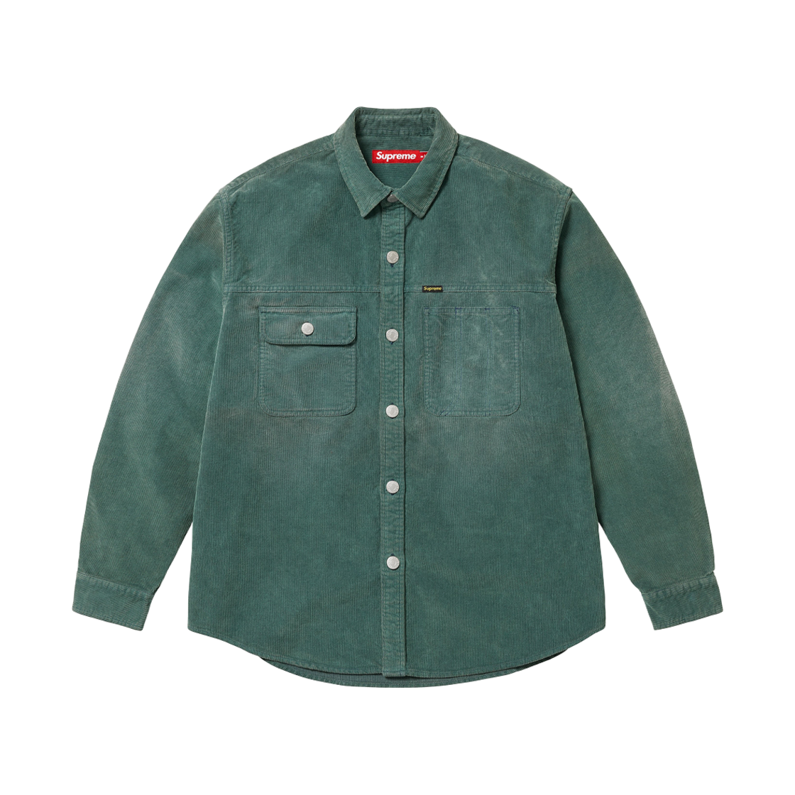 슈프림 워시드 코듀로이 셔츠 세이지 - 25SS(Supreme Washed Corduroy Shirt Sage - 25SS) - 1