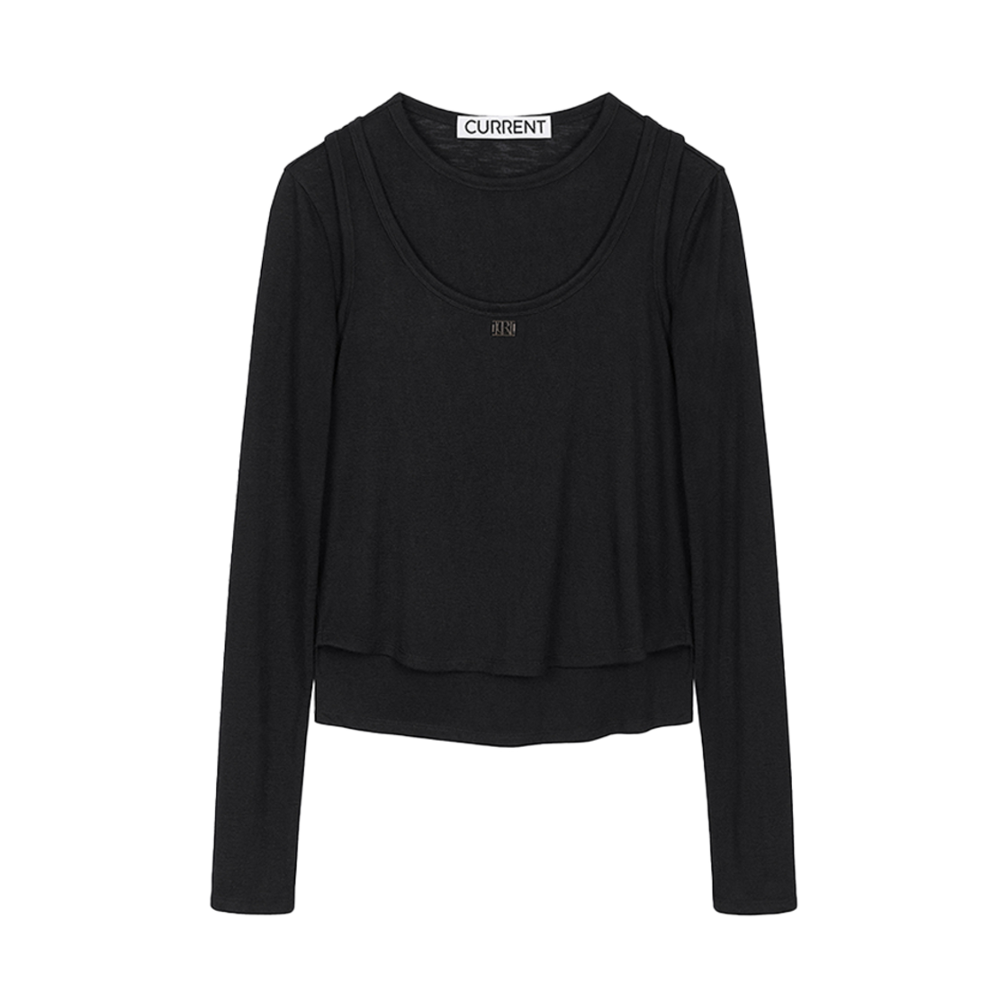 CMSFCTMW01ECHA Current Layerd Slub Long Sleeve Black