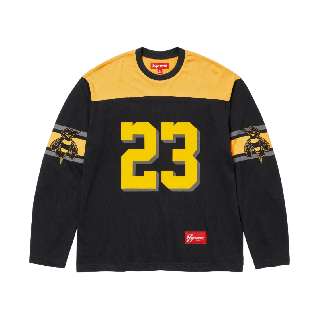 슈프림 범블비 롱슬리브 풋볼 탑 블랙 - 23FW(Supreme Bumblebee L/S Football Top Black - 23FW) - 1