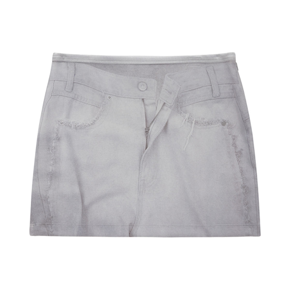 MK2411SK004M (W) Matin Kim Denim Printed Jersey Mini Skirt Sky