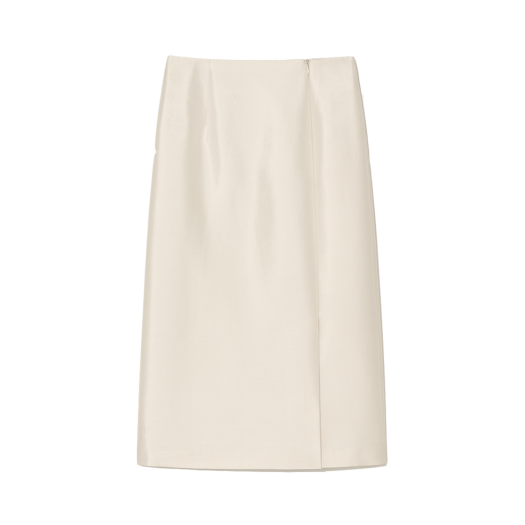 P0000ELK Kindersalmon Women Wool Silk Skirt Cream