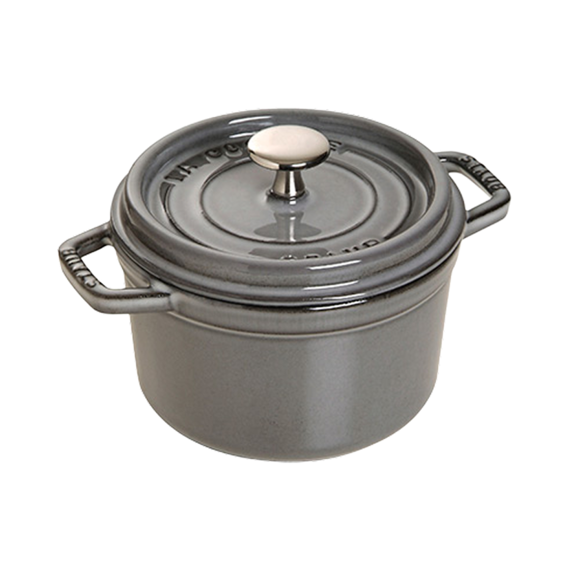 스타우브 원형 꼬꼬떼 1.25 qt 그래파이트 그레이(Staub Round Cocotte 1.25 qt Graphite Grey)