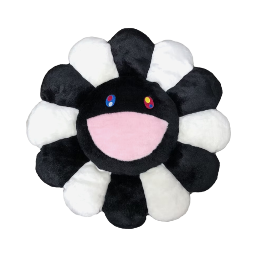 Kaikai Kiki Flower Cushion 60cm Black White