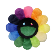 Kaikai Kiki Flower Cushion 30cm Rainbow & Black