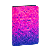 Louis Vuitton Pocket Organizer Taurillon Monogram Bleu Rose