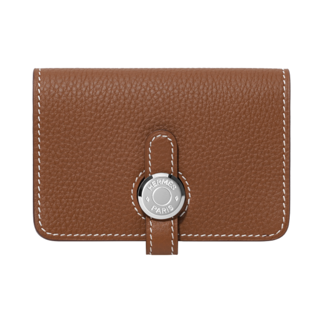 H044083CK37 Hermes Dogon Card Holder Togo & Palladium Gold - 대표 이미지 #1