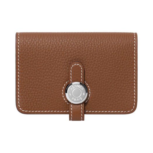 Hermes Dogon Card Holder Togo & Palladium Gold