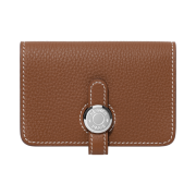 Hermes Dogon Card Holder Togo & Palladium Gold