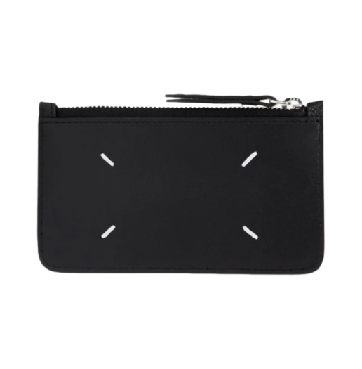 SA1VX0008P4745T8013 Maison Margiela Bovine Leather Zipped Card Holder Black