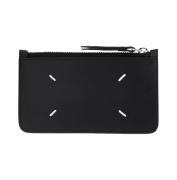 Maison Margiela Bovine Leather Zipped Card Holder Black