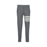 (W) Thom Browne Plain Weave Skiny 4-Bar Pants Medium Grey