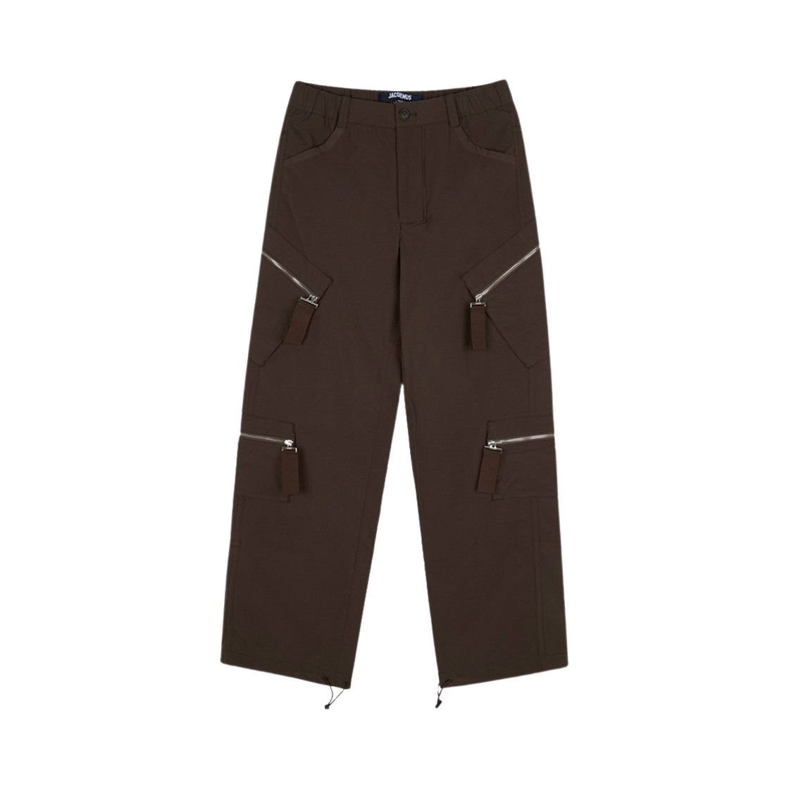 _22H226PA026-1068 Jacquemus Le Marrone Zipped Cargo Pants Brown - 대표 이미지 #1