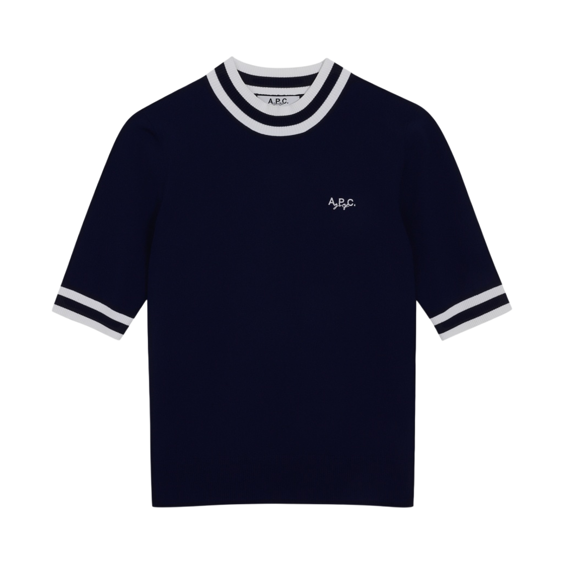 (W) 아페쎄 골프 크론 니트 풀오버 인디고((W) A.P.C. Golf Crosne Knit Pullover Indigo)