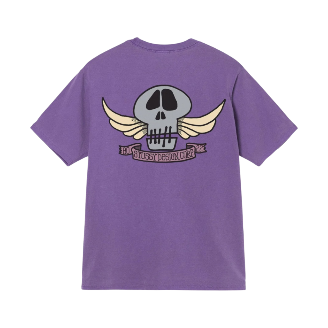 스투시 스컬 윙스 피그먼트 다이드 티셔츠 퍼플(Stussy Skull Wings Pigment Dyed T-Shirt Purple) - 1