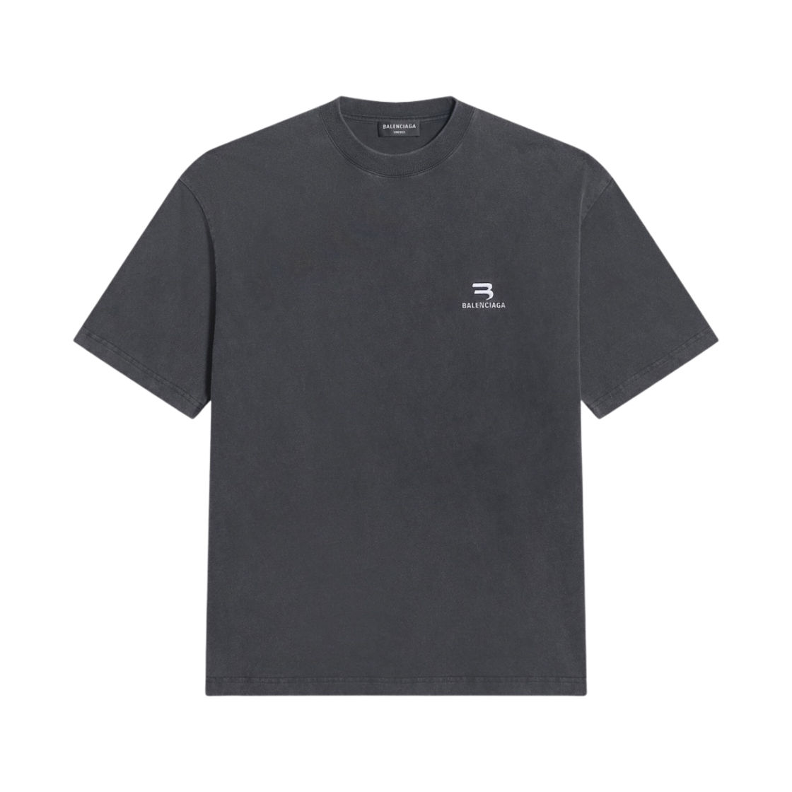 발렌시아가 스포티 B 미디움 핏 티셔츠 블랙 화이트(Balenciaga Sporty B Medium Fit T-Shirt Black White) - 1