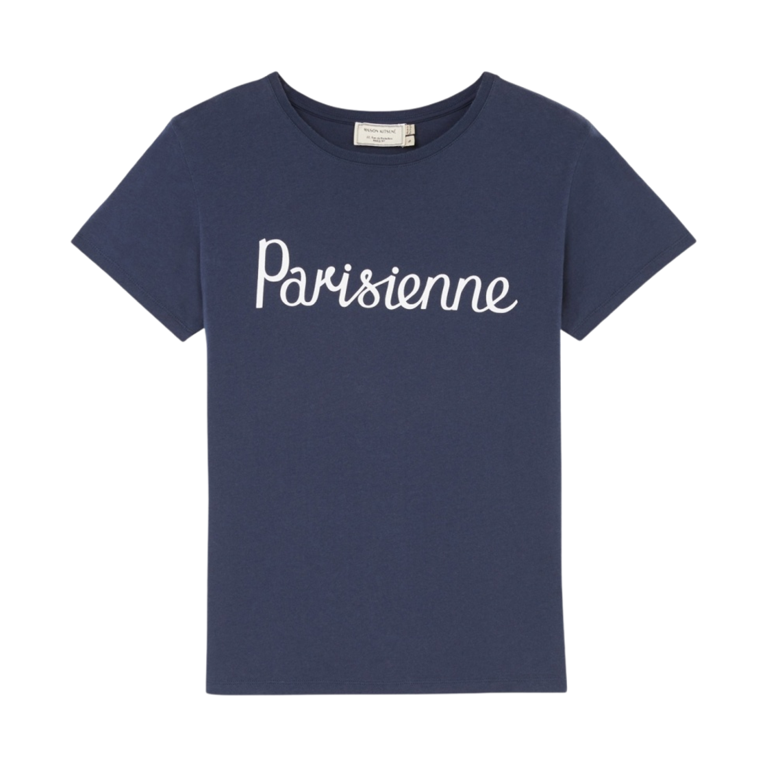 (W) 메종 키츠네 파리지앵 티셔츠 네이비((W) Maison Kitsune Parisien T-Shirt Navy) - 1