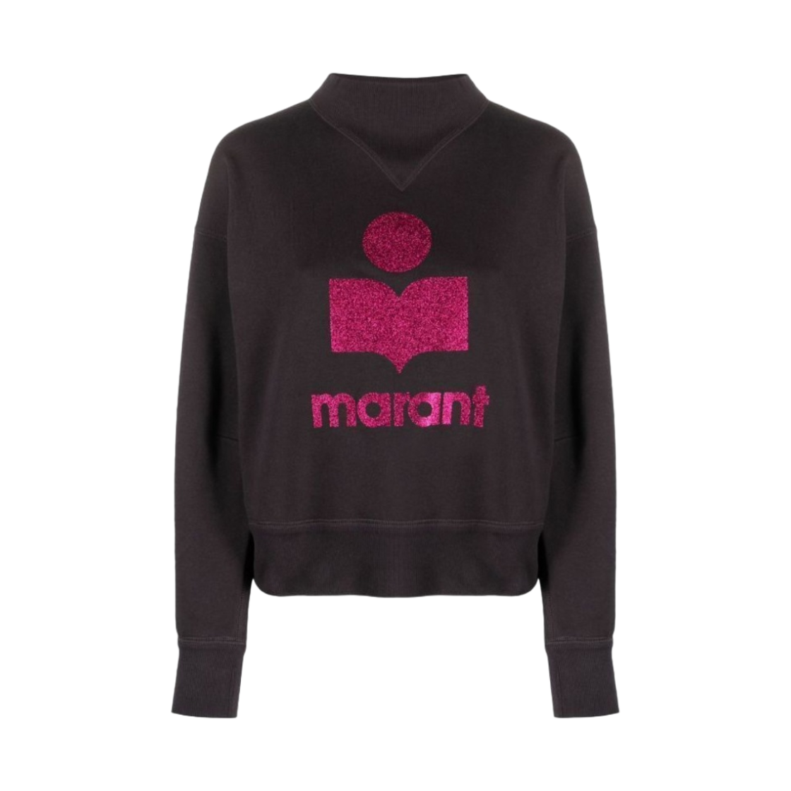 SW0003FA-A1M77E-FNPK (W) Isabel Marant Moby Glitter Logo Sweatshirt Faded Night Pink - 23FW