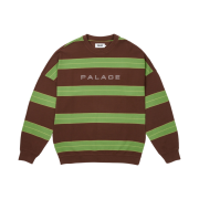 Palace Relax Stripe Crew Caked Brown - 24FW