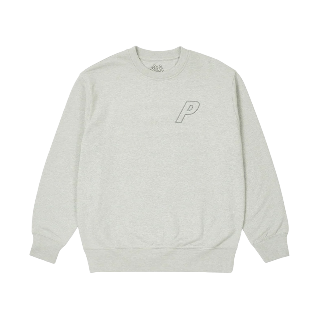 팔라스 트라이스티치 크루넥 라이트 그레이 말 - 22SS(Palace Tri-Stitch Crew Light Grey Marl - 22SS) - 2