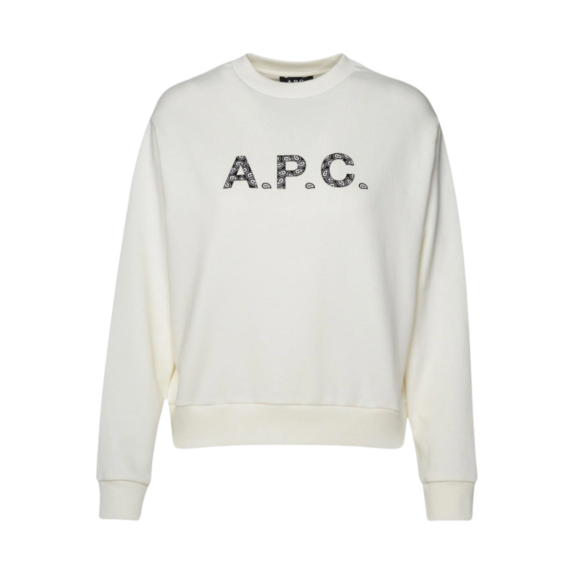 COEIP-F27887-TAG (W) A.P.C. Patty Sweatshirt White Black