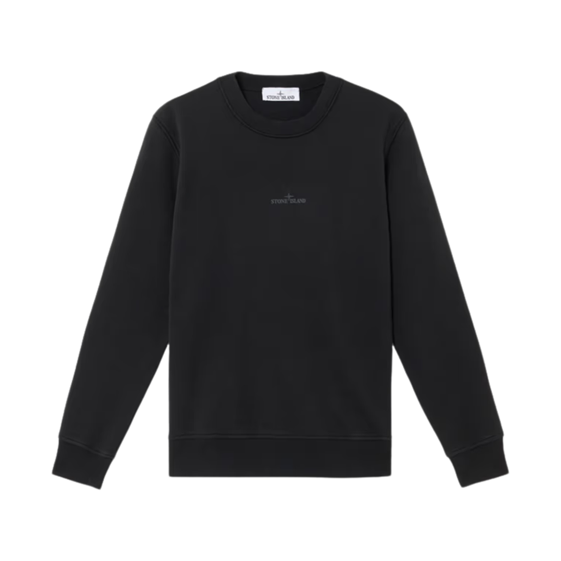 K1S1561006-65S0083-V0029 Stone Island 6100665 Cotton Fleece Crewneck Sweatshirt Black - 25SS