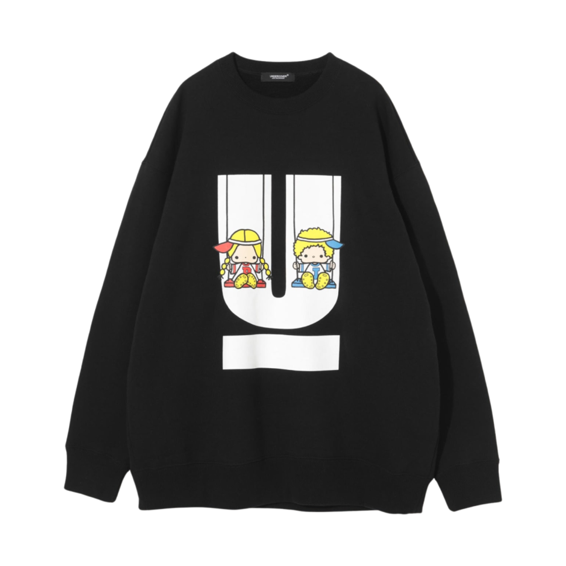 UC2D8804-3 Undercover x Sanrio UC2D8804-3 Patty & Jimmy Cotton Big Brushed Sweatshirt Pullover Black