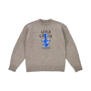 Ader Error Portrait Trophy Logo Knit Oatmeal