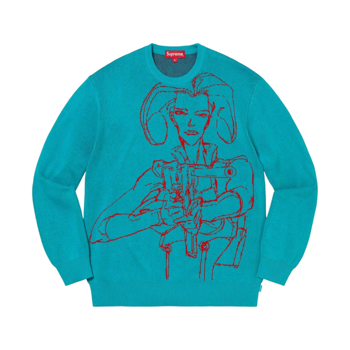 슈프림 x 이온 플럭스 스웨터 시안 - 22SS