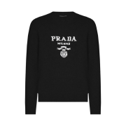 Prada Wool Cashmere Crewneck Sweater Black