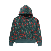 Bape Tulip Camo Oversized Pullover Hoodie Green
