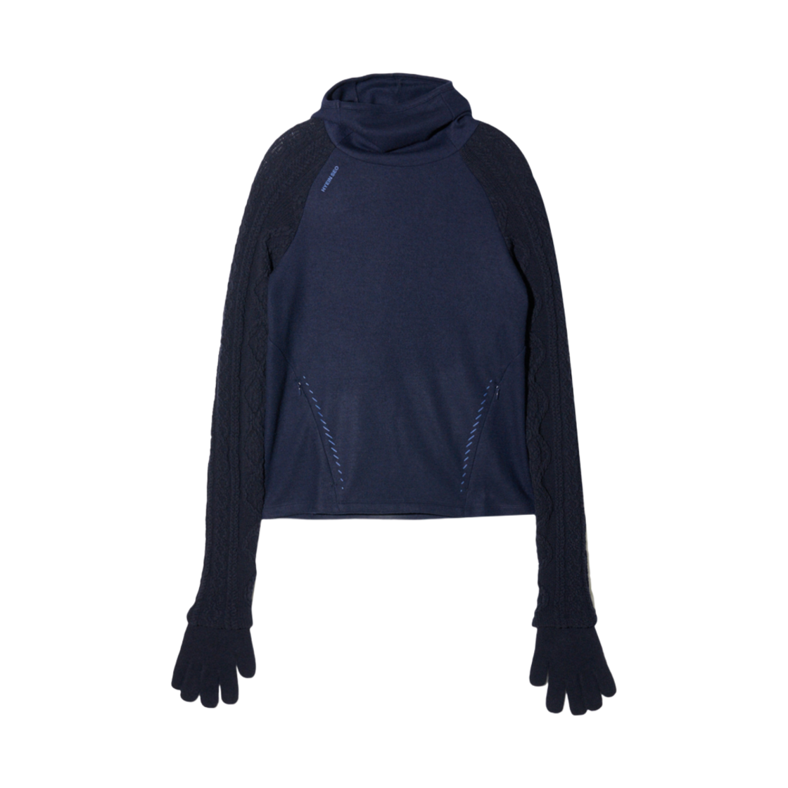 - Hyein Seo Techwool Hoodie w/ Gloves Navy