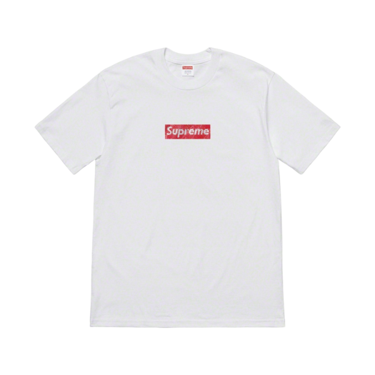 Supreme Swarovski Box Logo T-Shirt White - 19SS