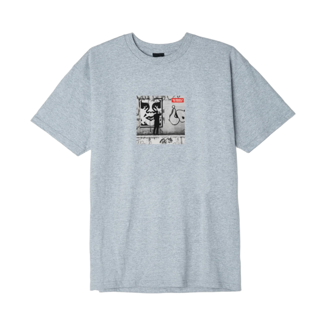 오베이 더 미디움 이즈 더 메세지 티셔츠 헤더 그레이(Obey The Medium Is The Messege T-Shirt Heather Grey) - 1