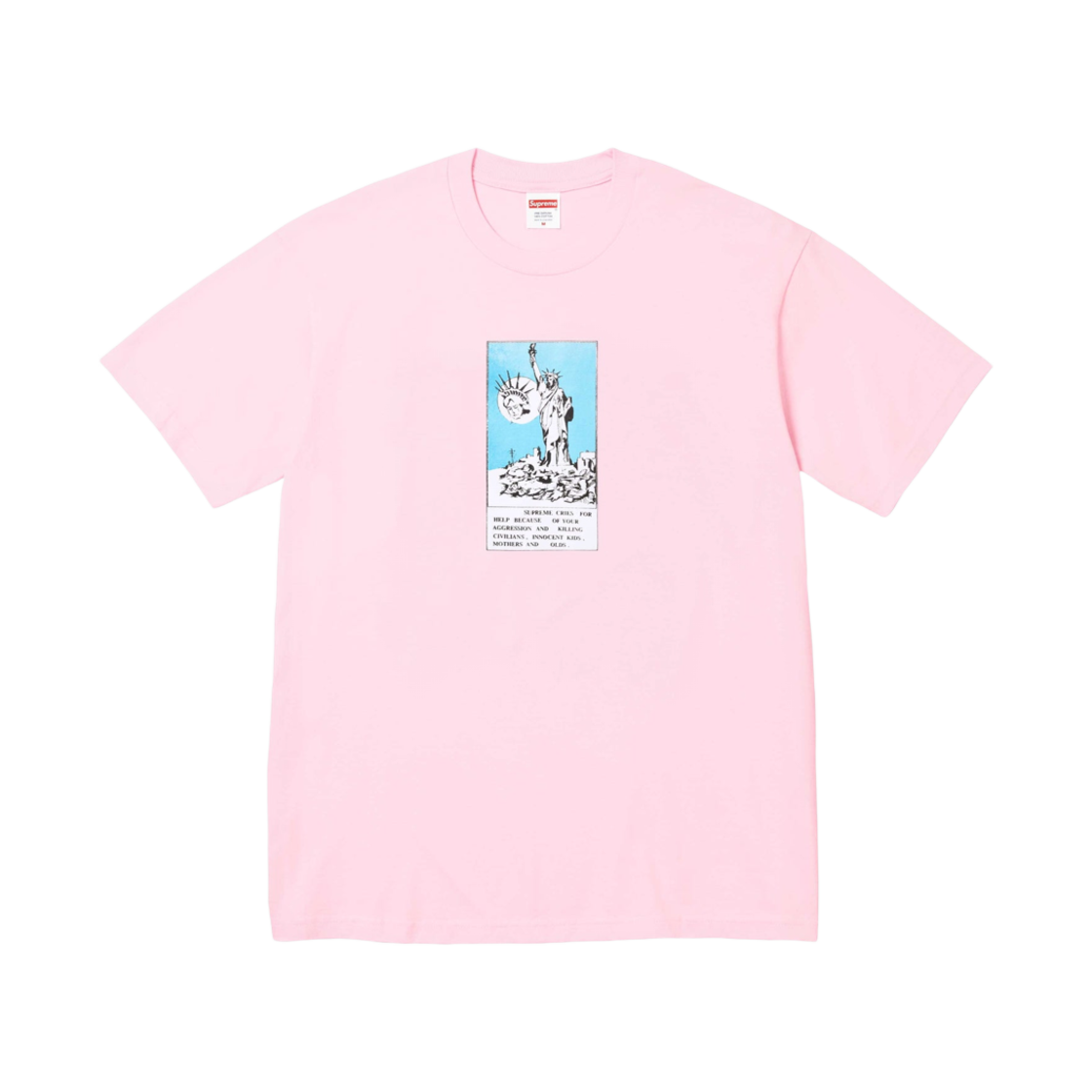 - Supreme Liberty T-Shirt Light Pink - 24FW